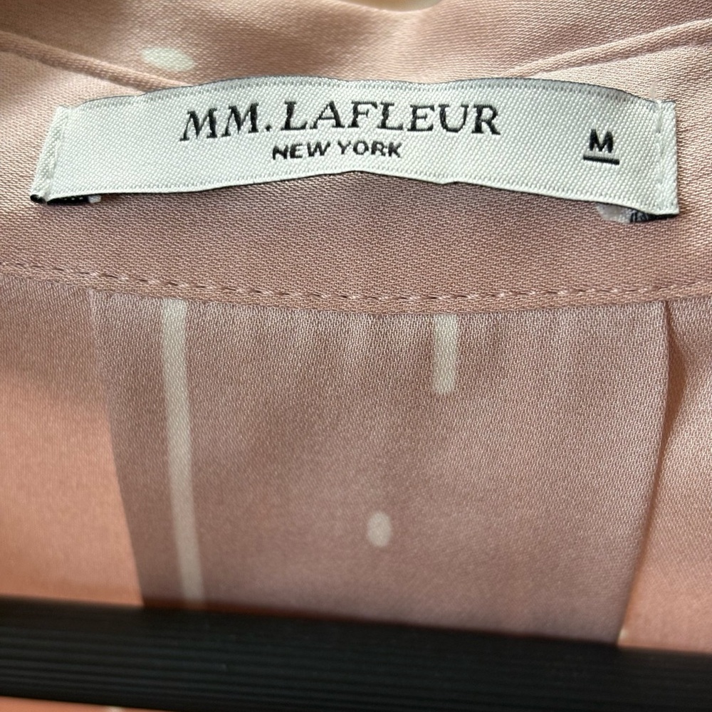 MM. LAFLEUR Stretch Silk Shirt Dress M